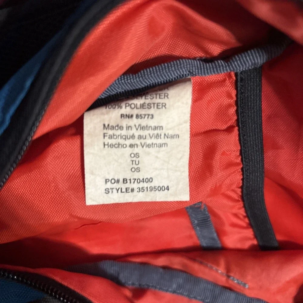 vintage O'Neil Blue Grey Travel Backpack 5 Pocket Read